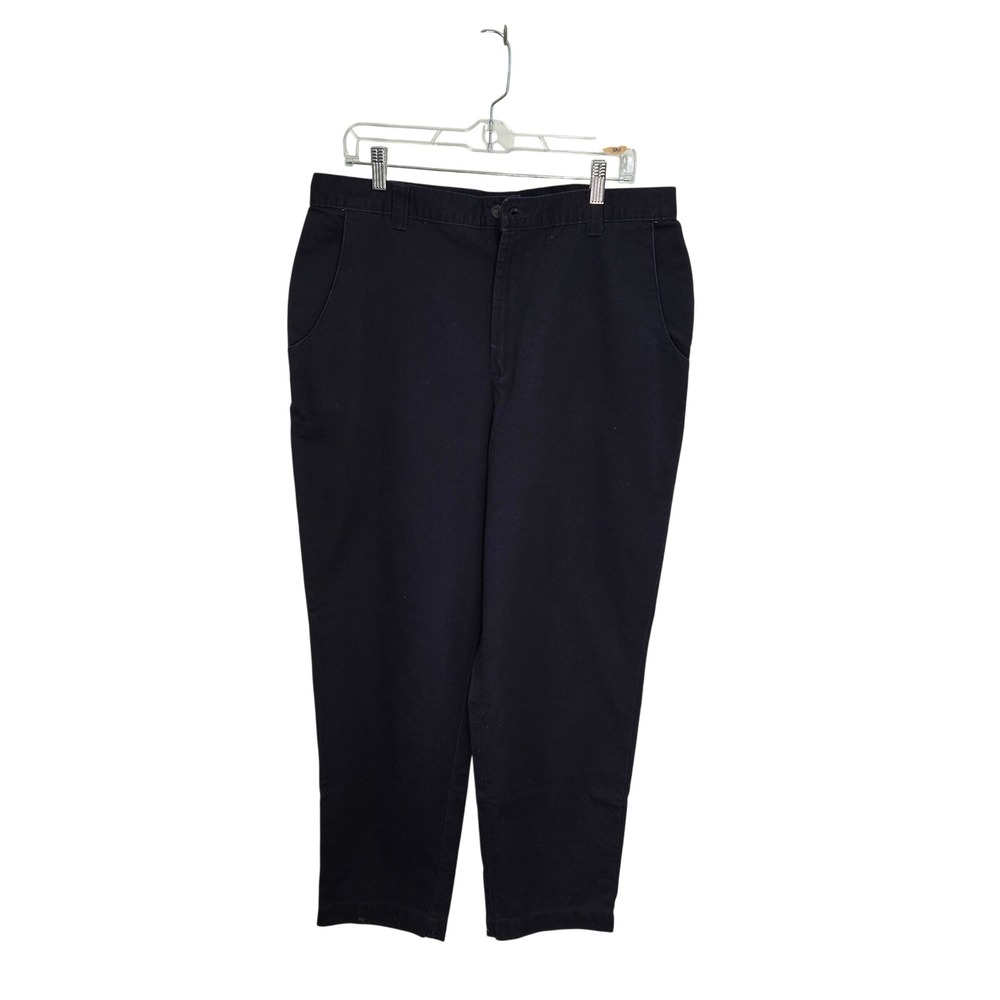 Lee Casuals Wrinkle Free Navy Blue Tapered Leg Trousers Pants 463-2411 Womens 18